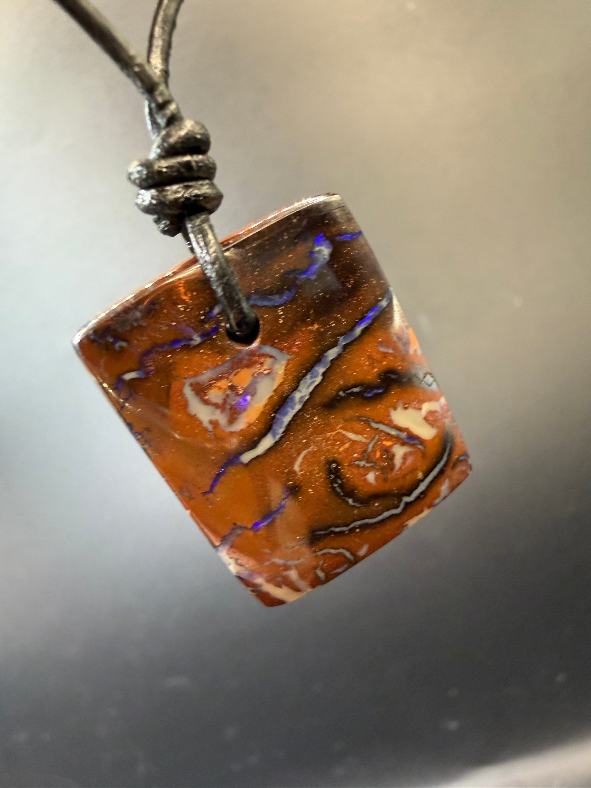 Solid Tribal Queensland Boulder Opal Necklace