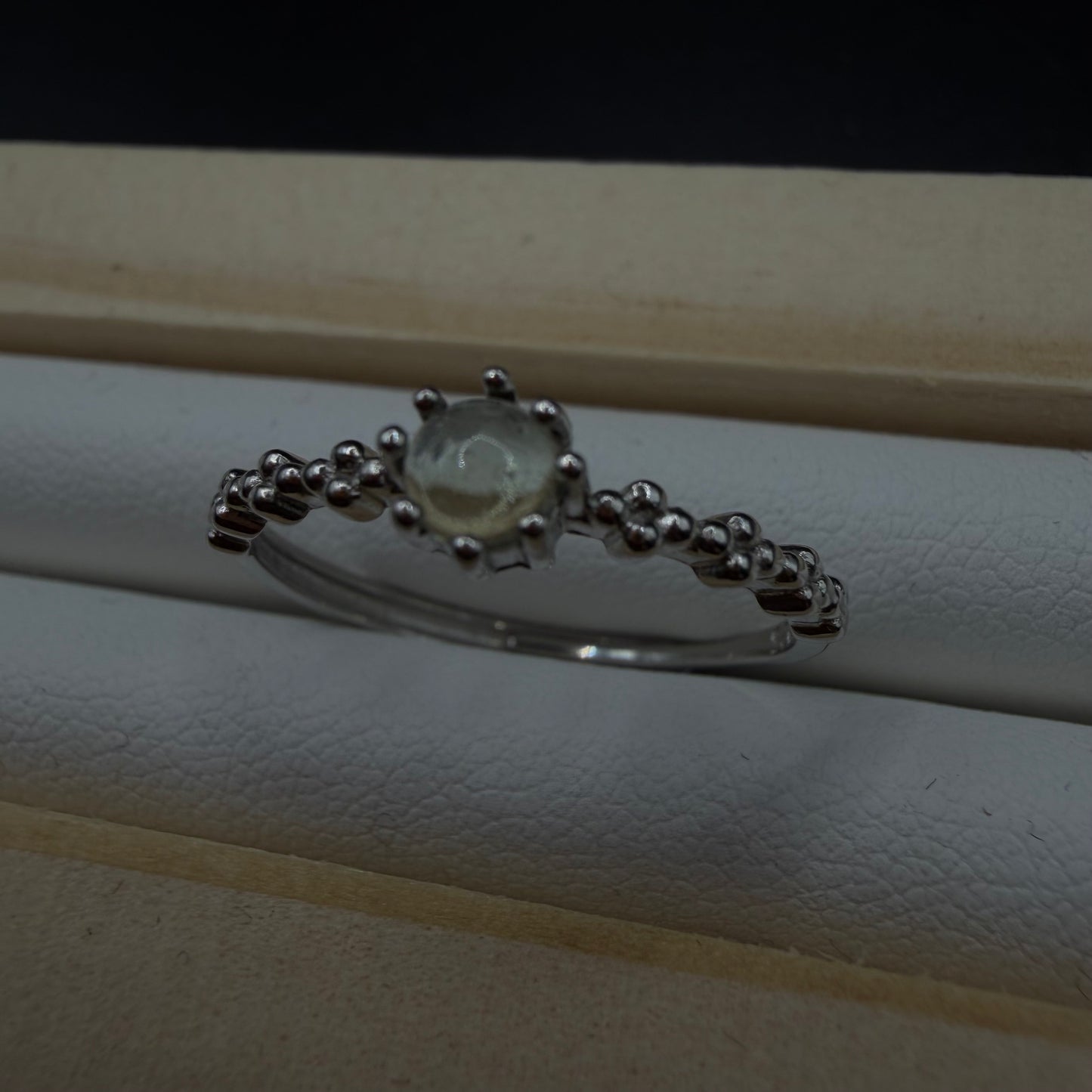 Moldavite S925 Certified Adjustable Ring