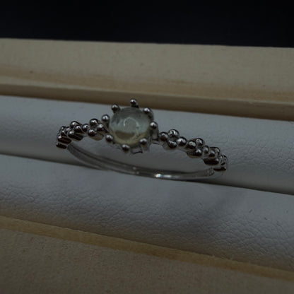 Moldavite S925 Certified Adjustable Ring