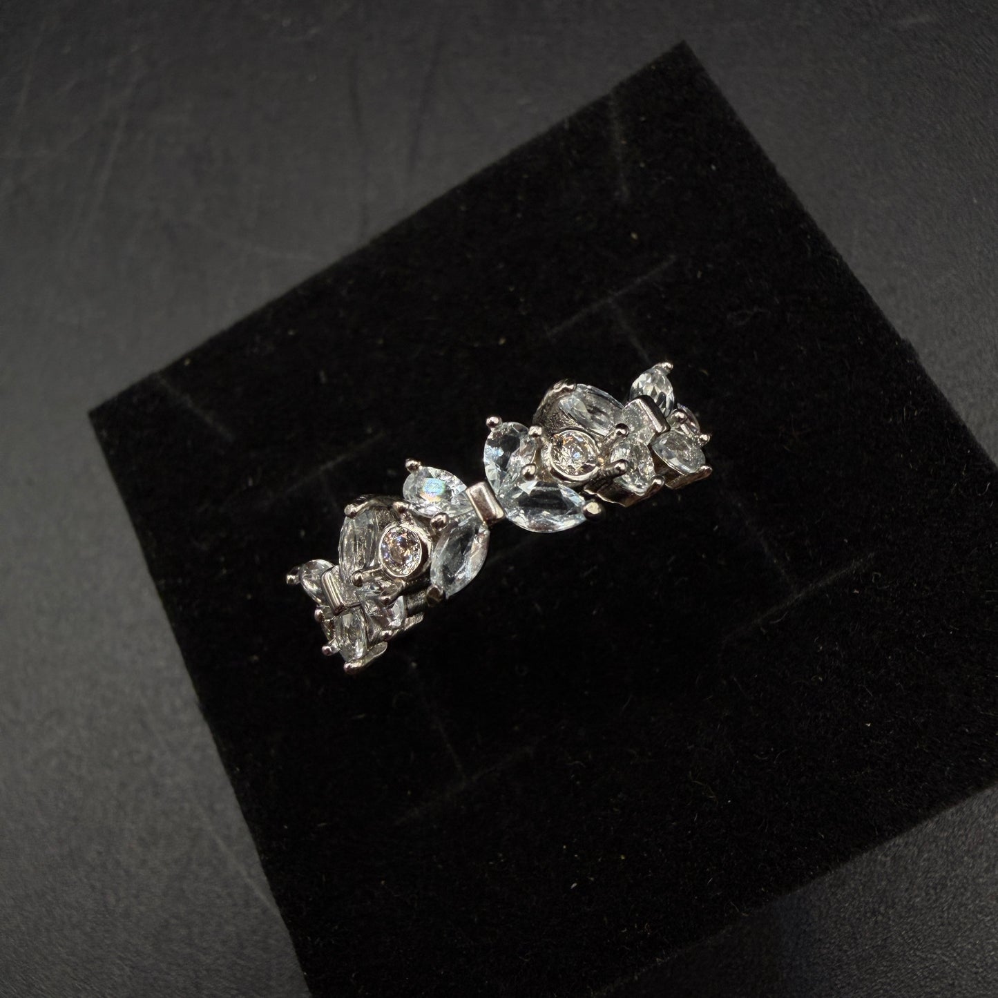 Aquamarine Butterfly S925 Certified Adjustable Ring