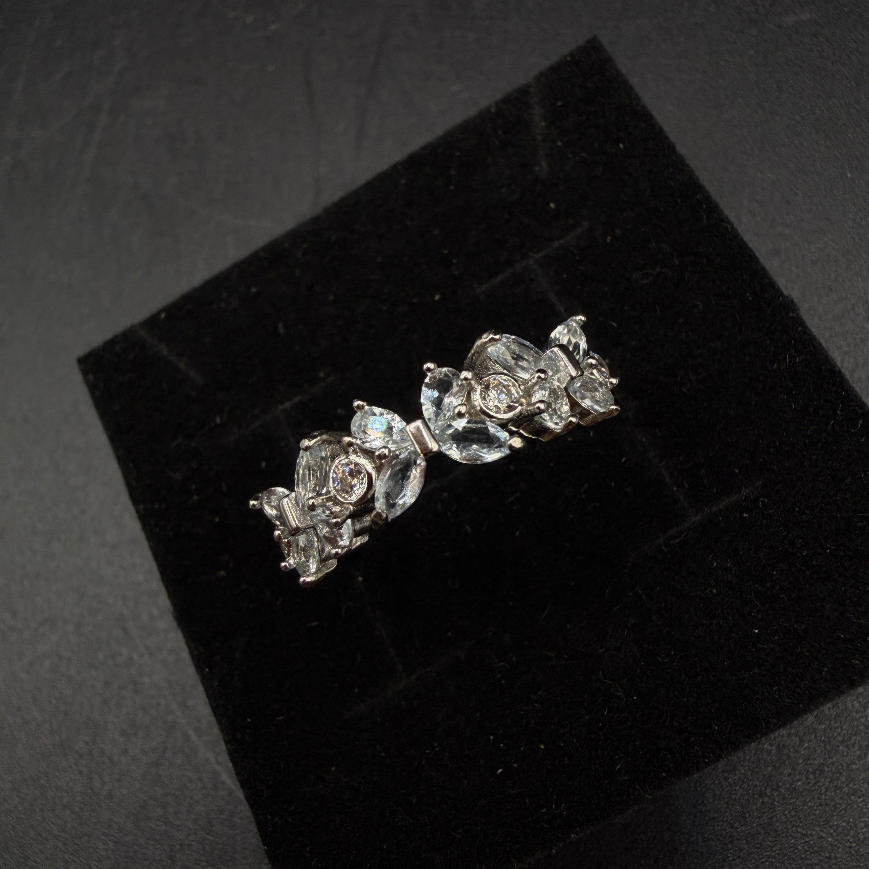 Aquamarine Butterfly S925 Certified Adjustable Ring