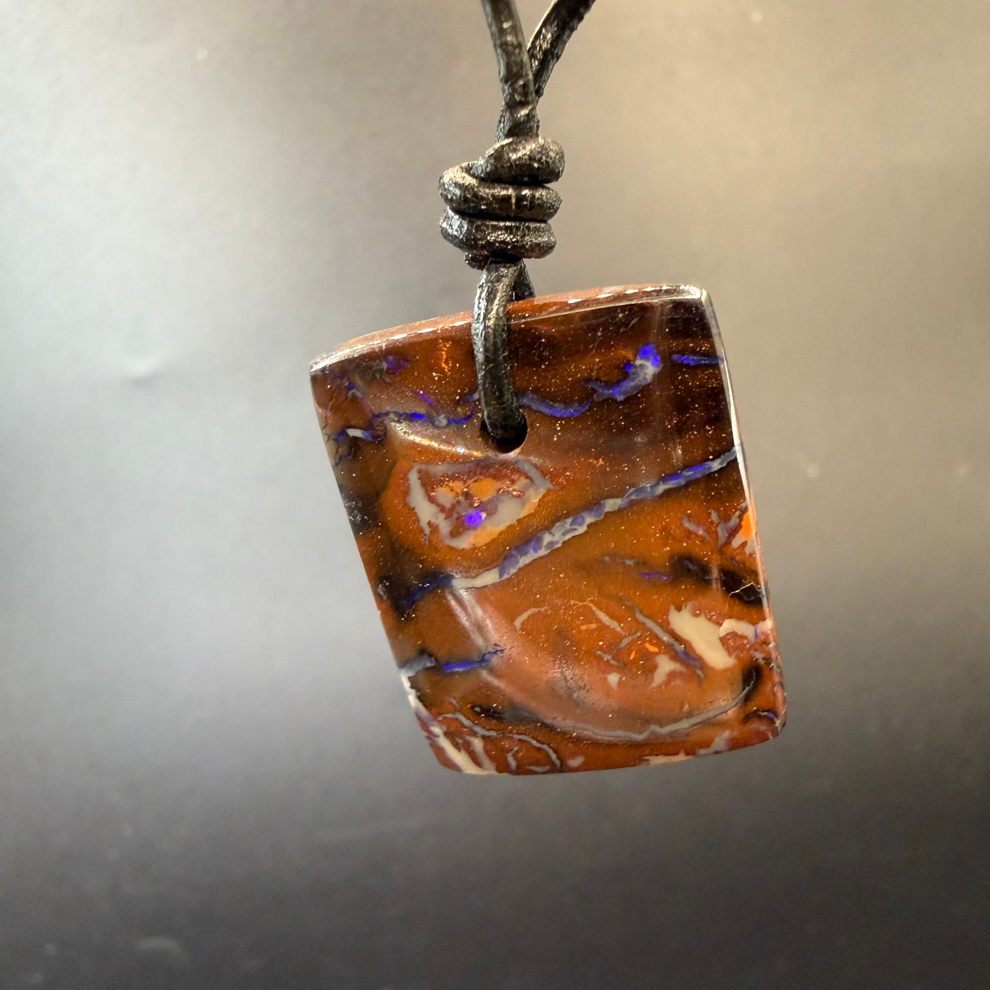 Solid Tribal Queensland Boulder Opal Necklace