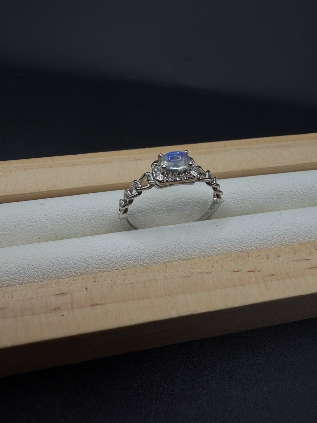 Moonstone S925 Adjustable Ring