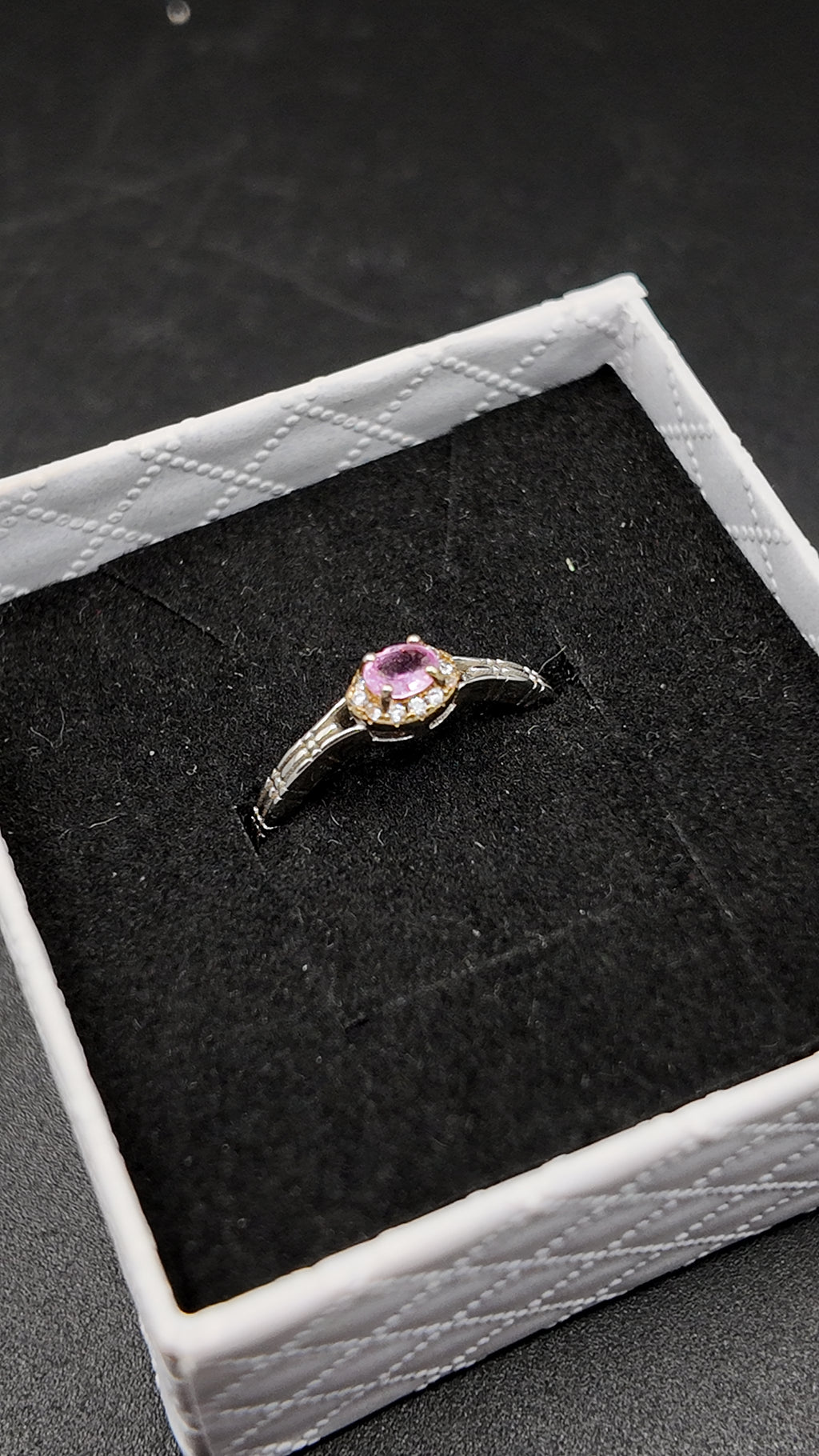 Pink Topaz S925 Adjustable Ring