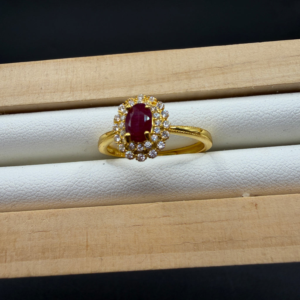 Ruby S925 Adjustable Ring