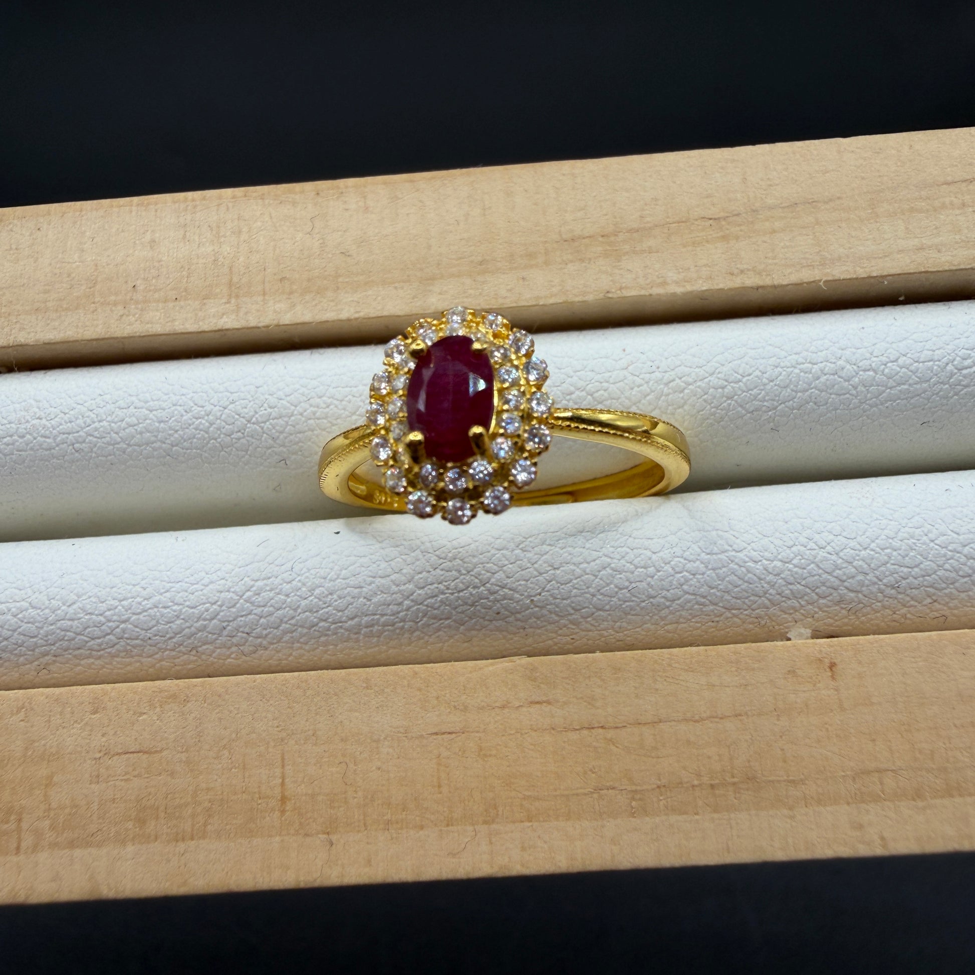 Ruby S925 Adjustable Ring