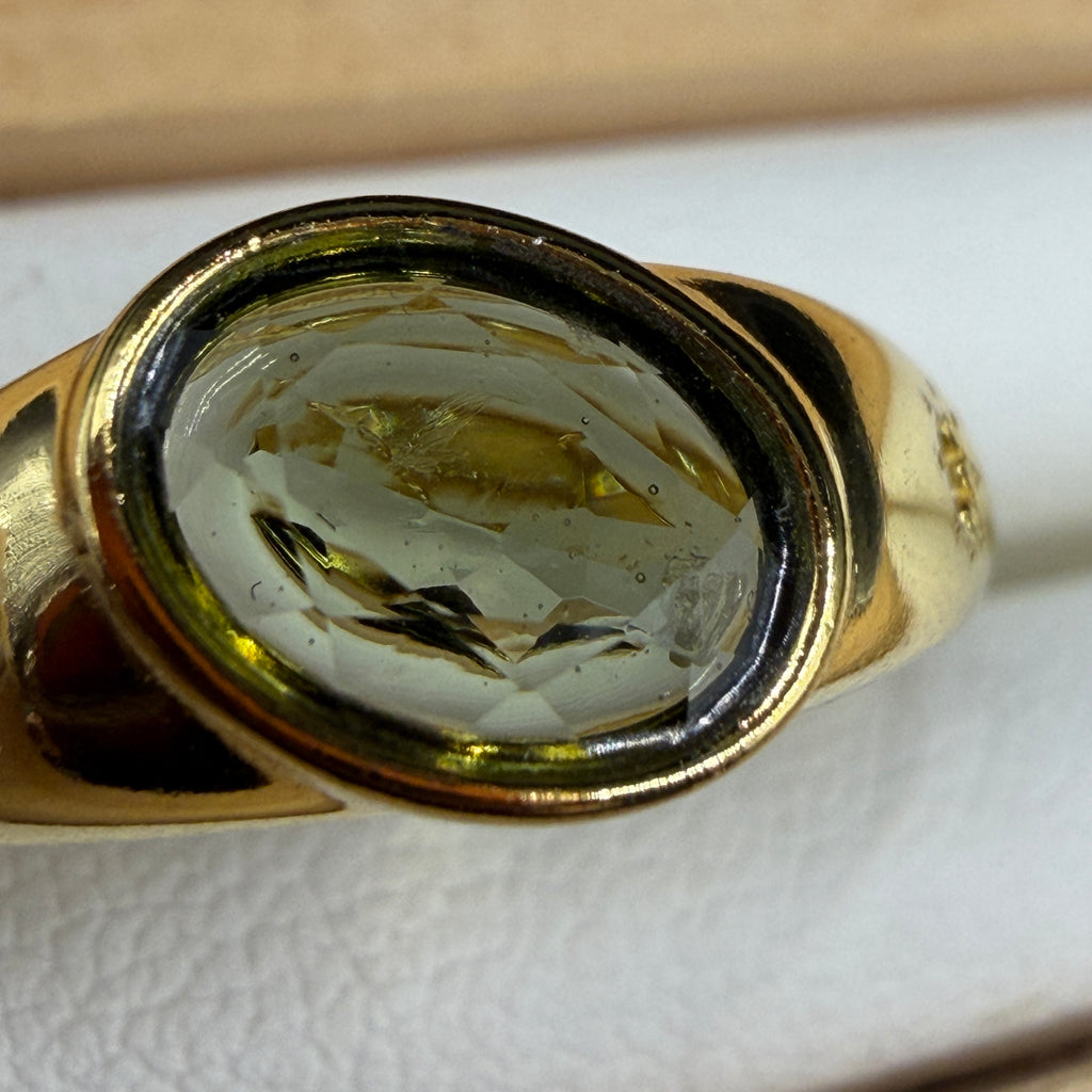 Moldavite S925 Adjustable Certified Gold Ring
