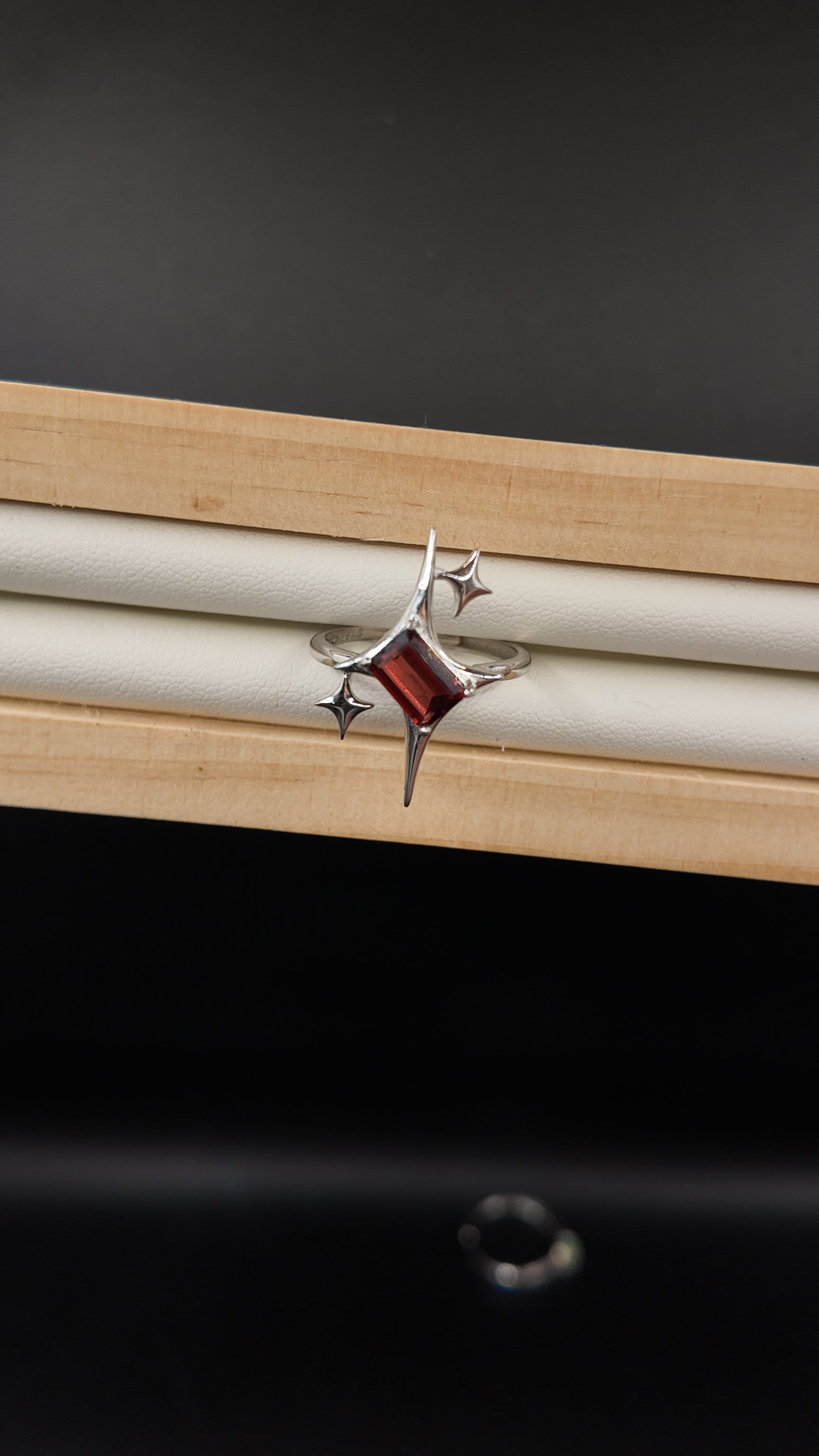 Garnet Signature Star Ring