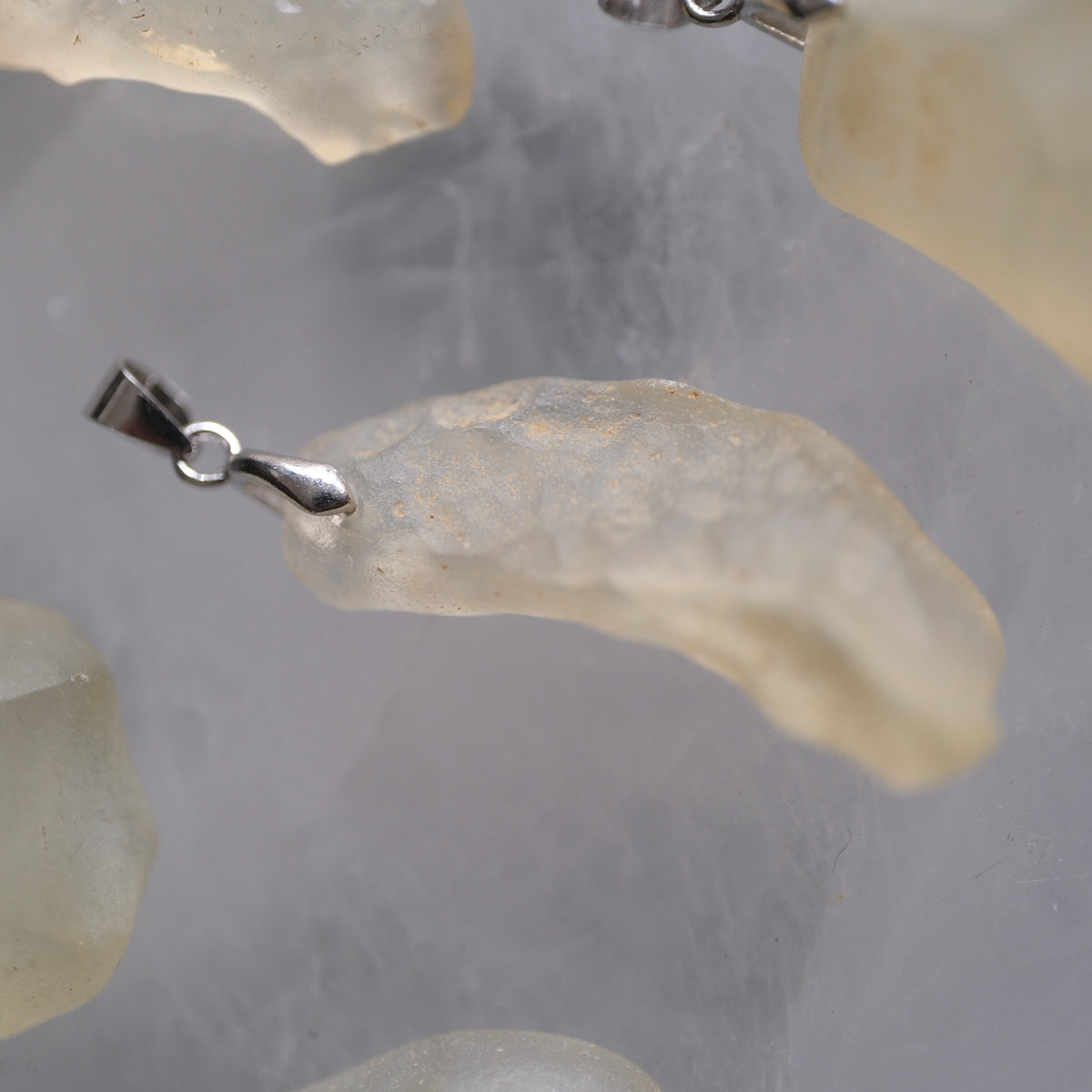 Libyan Desert Glass Raw S925 Necklace