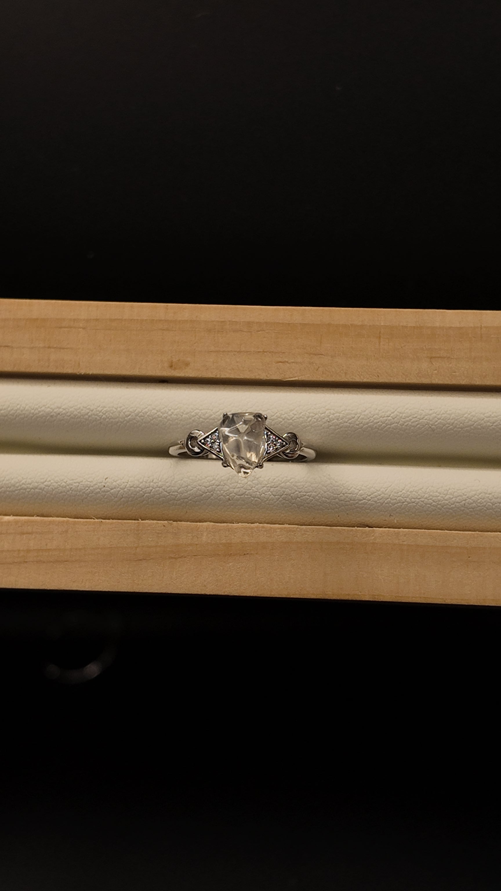 Moonstone Freeform S925 Adjustable Ring