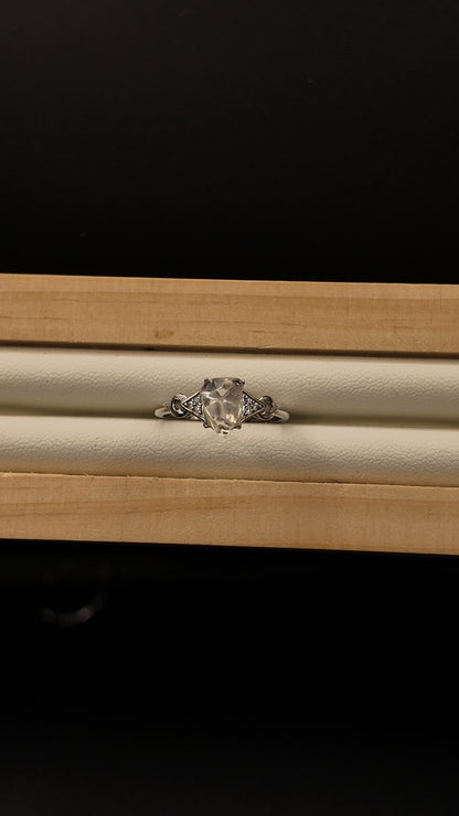 Moonstone Freeform S925 Adjustable Ring
