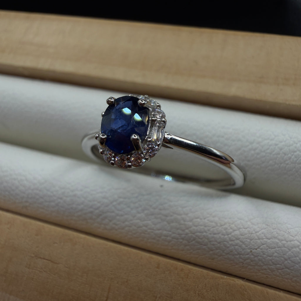 Sapphire S925 Adjustable Ring