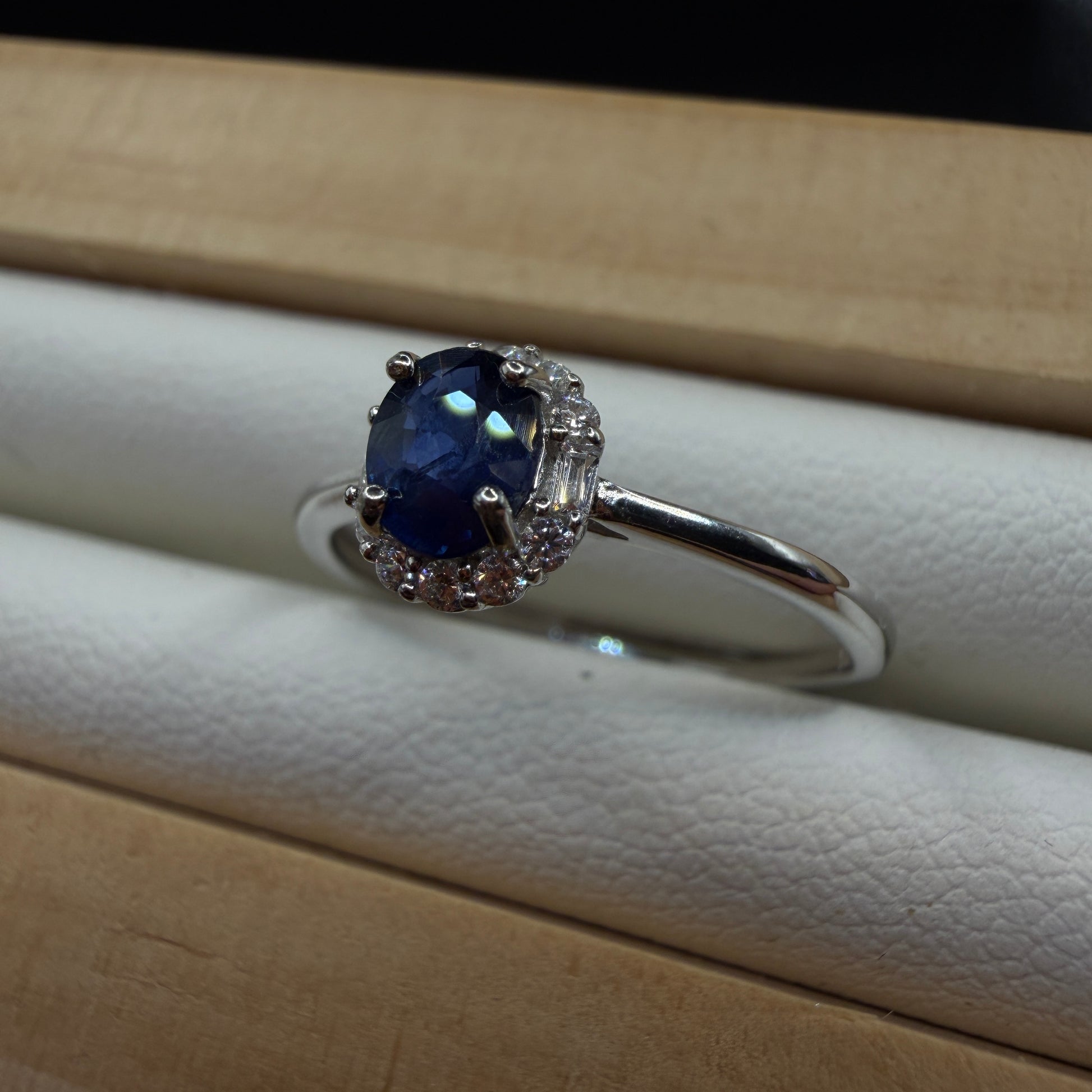 Sapphire S925 Adjustable Ring