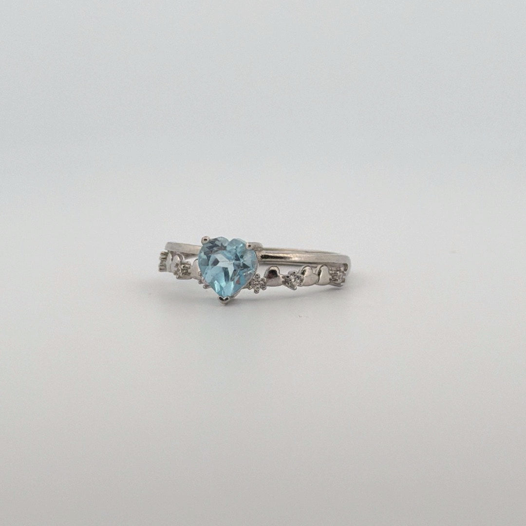 Blue Topaz S925 Adjustable Ring
