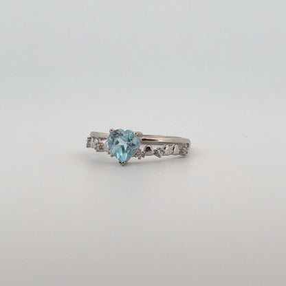 Blue Topaz S925 Adjustable Ring