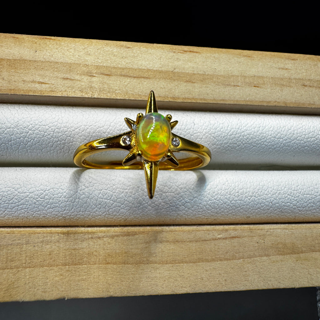 Opal Star Ring