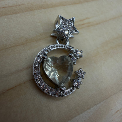 Libyan Desert Glass Moon and Star S925 Certified Necklace