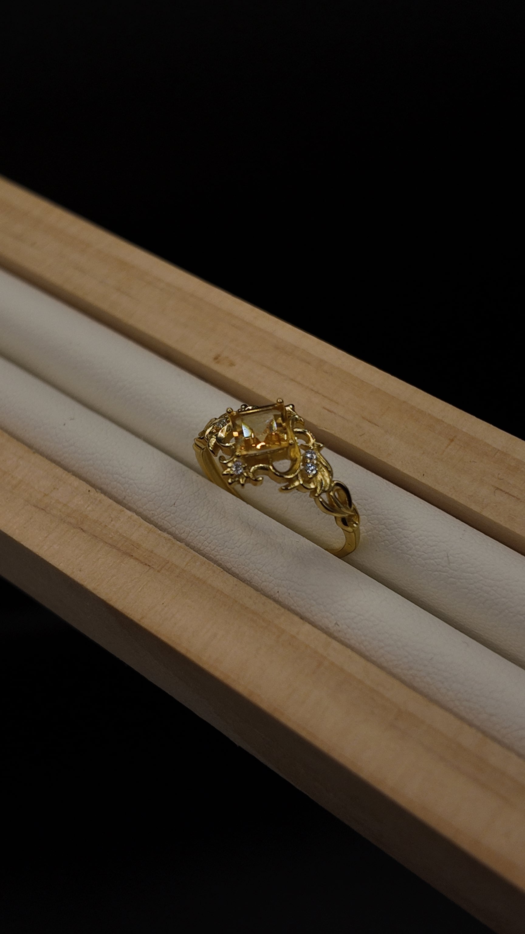 Citrine S925 Adjustable Ring