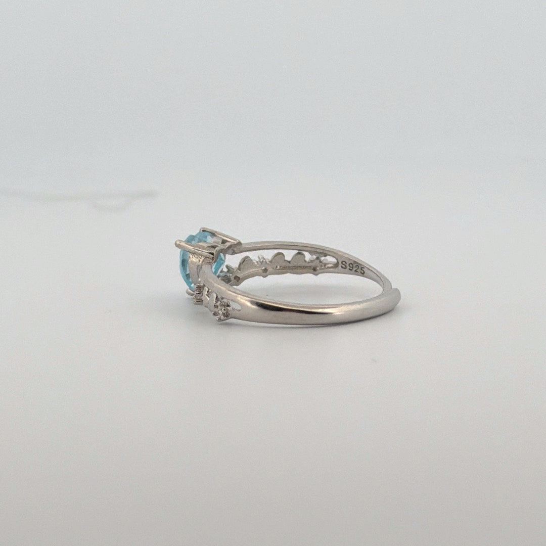 Blue Topaz S925 Adjustable Ring