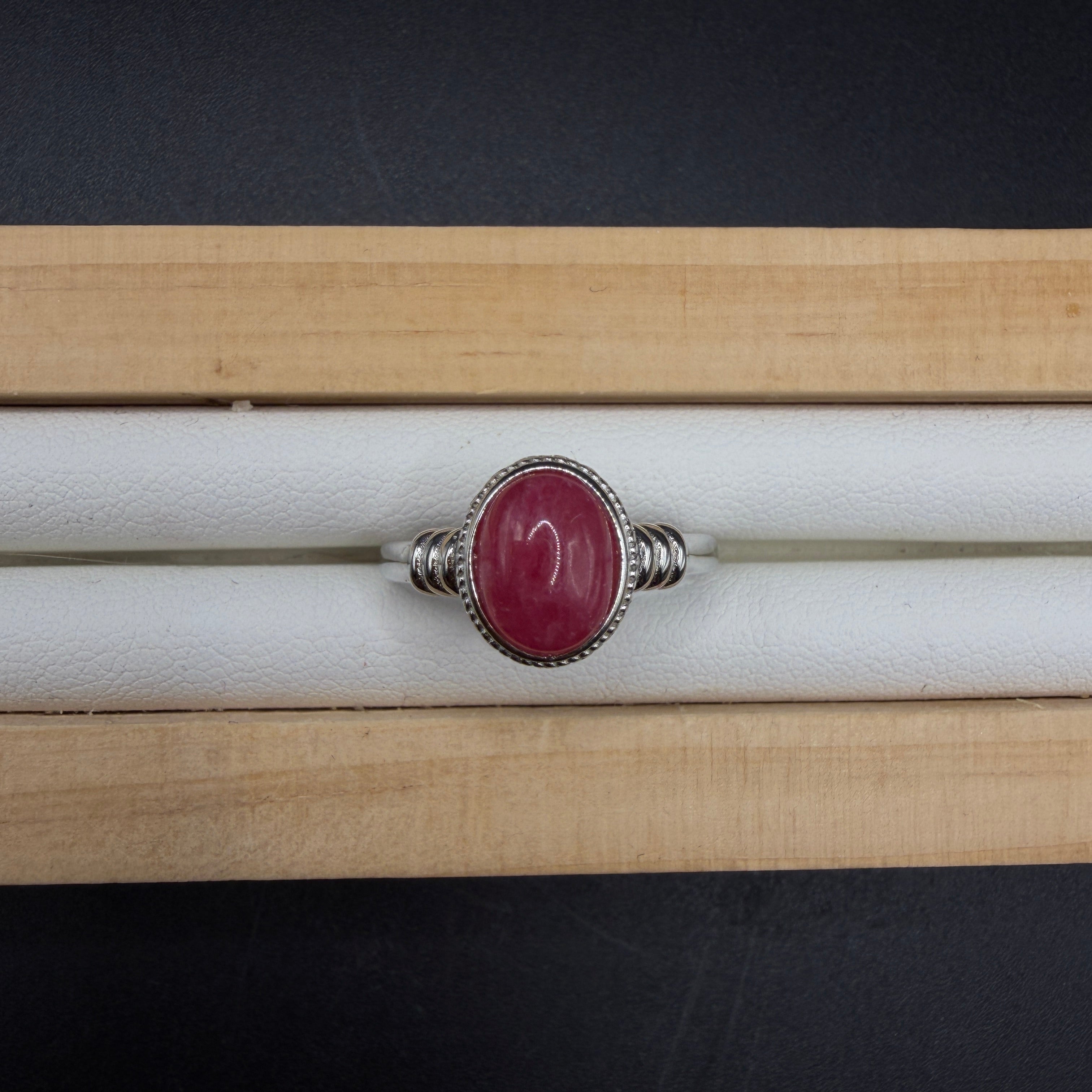 Rhodonite S925 Adjustable Ring