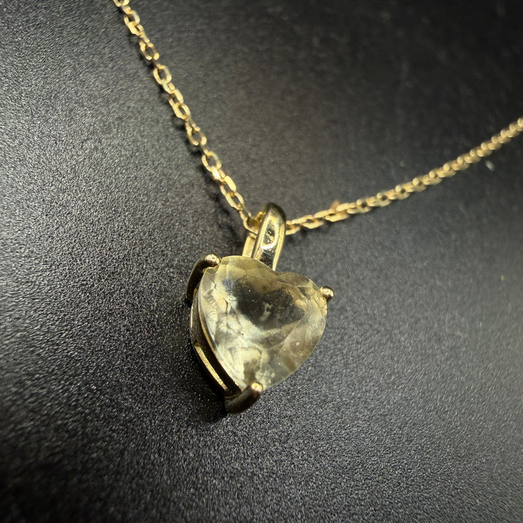 9ct Gold Libyan Desert Glass Certified Necklace