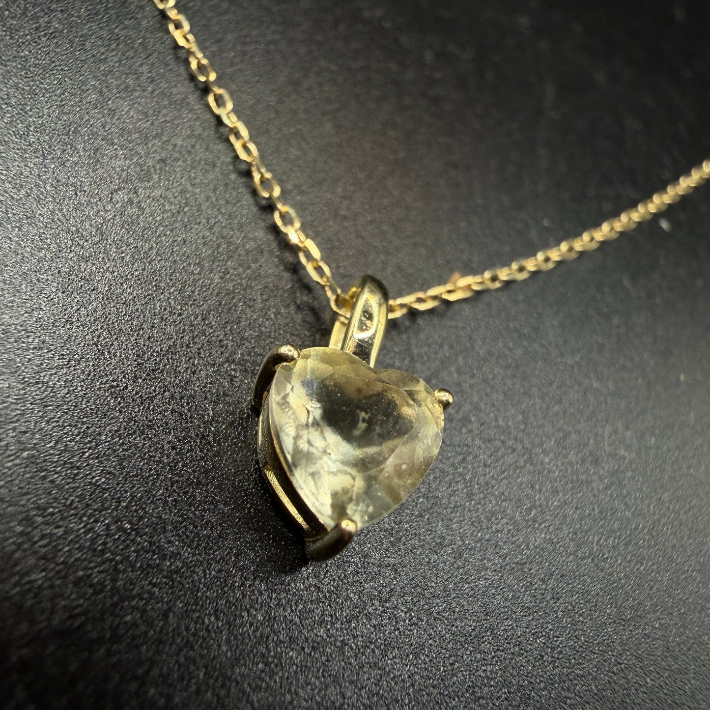 9ct Gold Libyan Desert Glass Certified Necklace