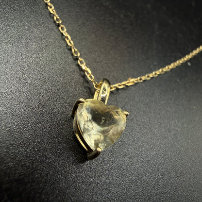 9ct Gold Libyan Desert Glass Certified Necklace