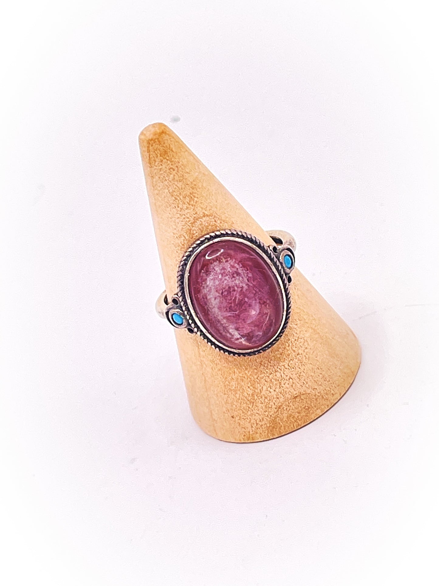 Lepidolite/ Purple Mica Ring S925