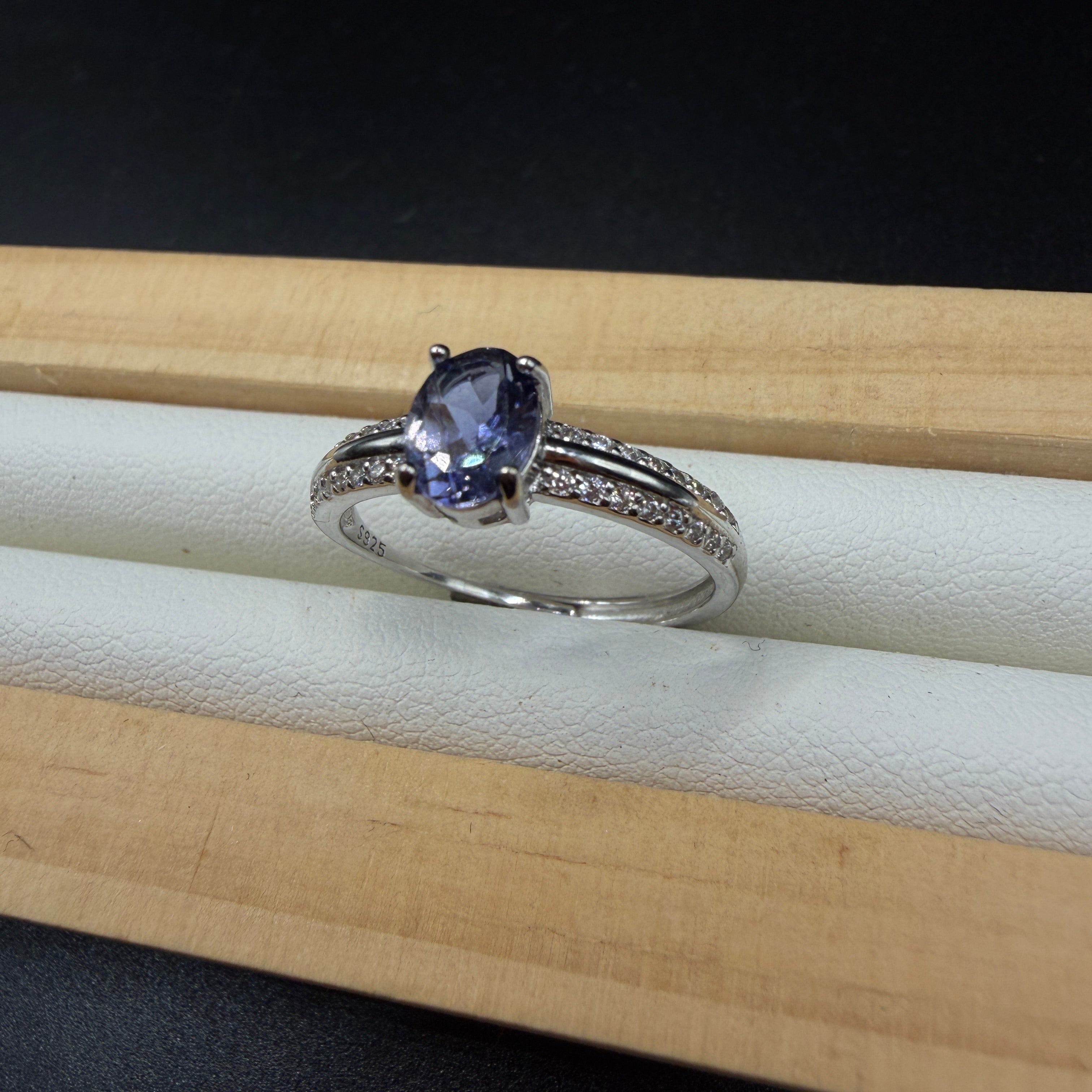Tanzanite S925 Adjustable Ring