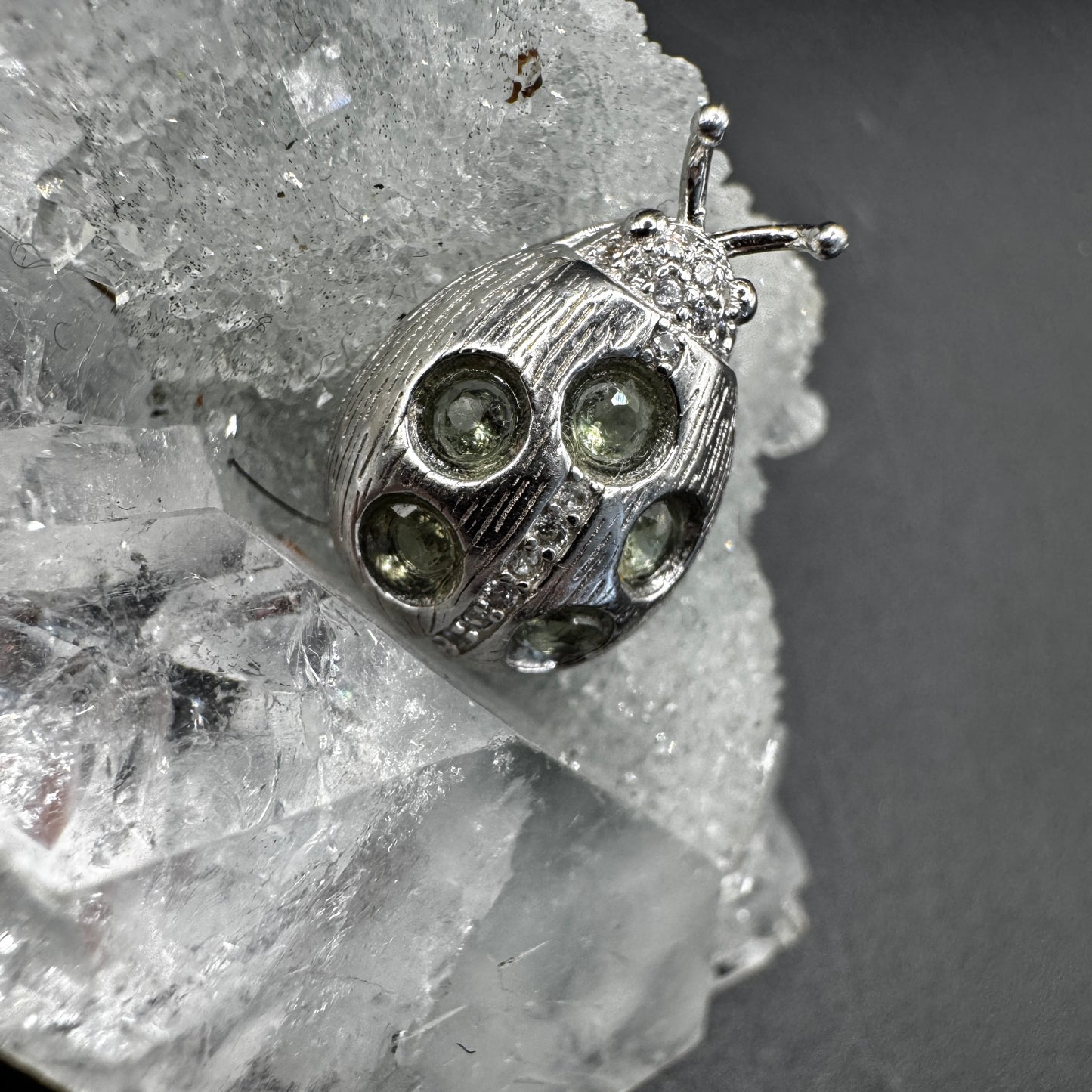 Moldavite Ladybird Necklace