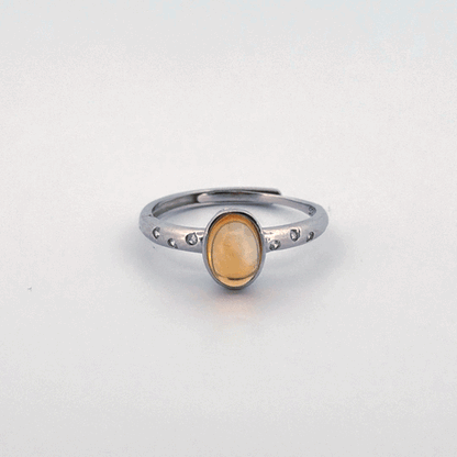 Citrine S925 Adjustable Ring