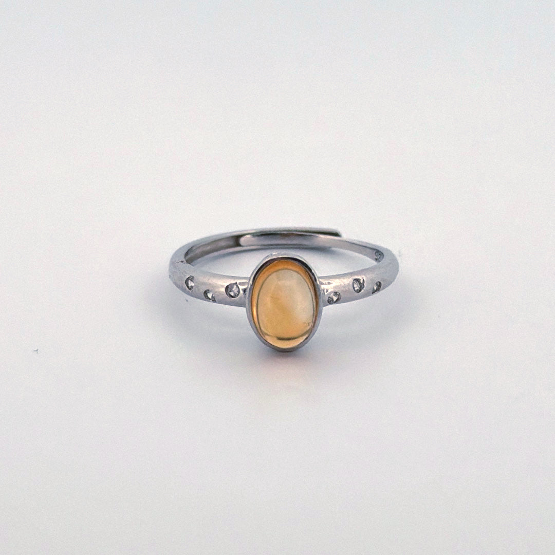 Citrine S925 Adjustable Ring