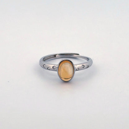Citrine S925 Adjustable Ring