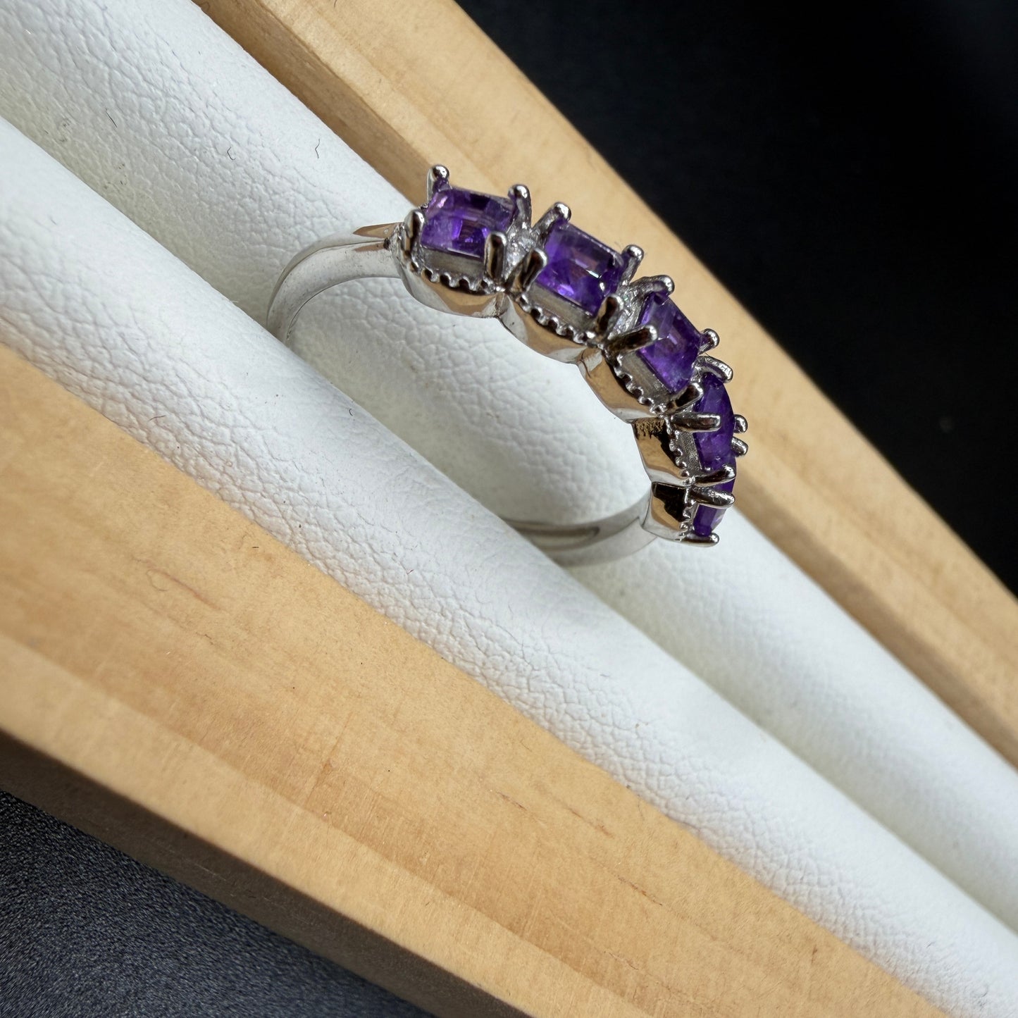 Amethyst S925 Adjustable Ring