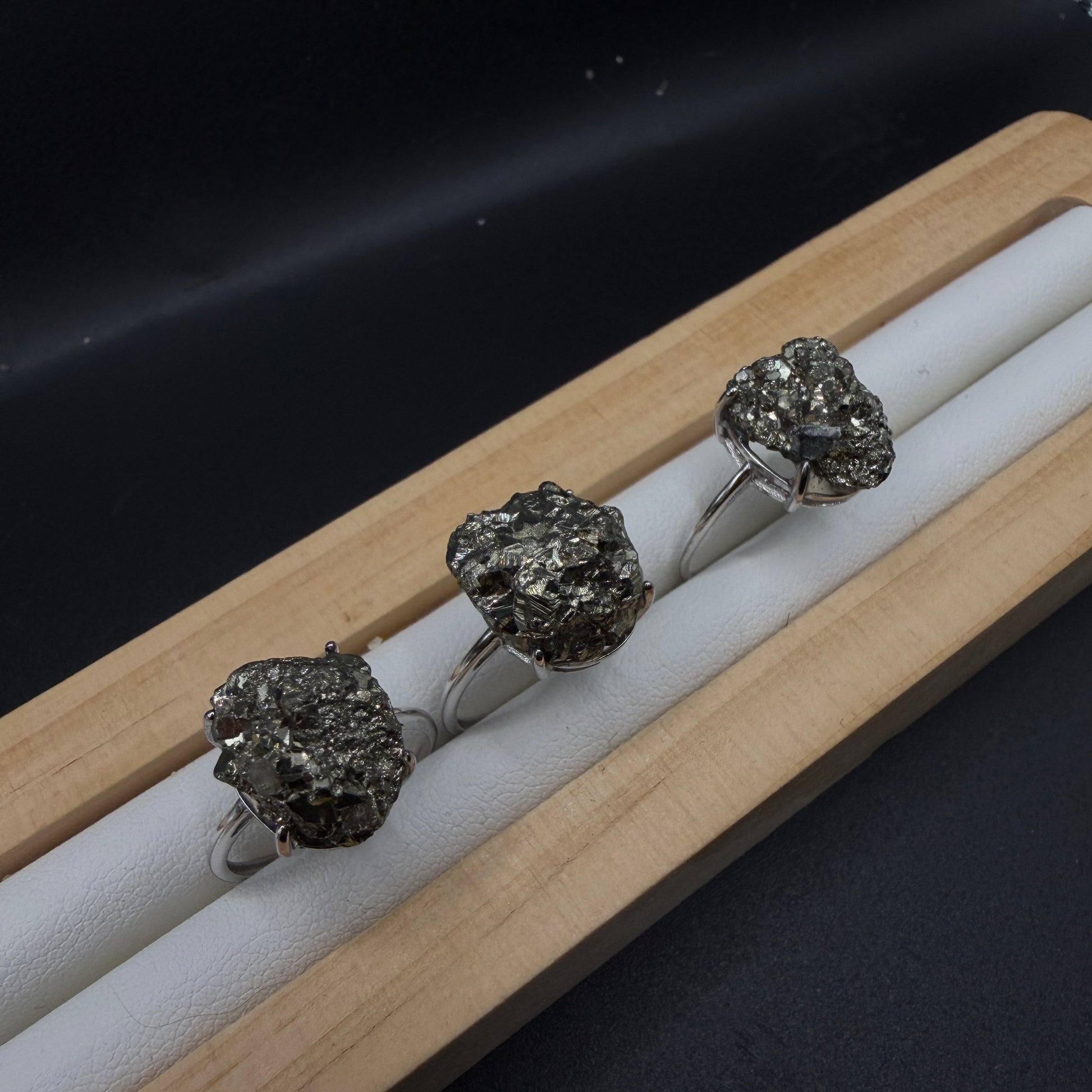 Pyrite S925 Adjustable Ring