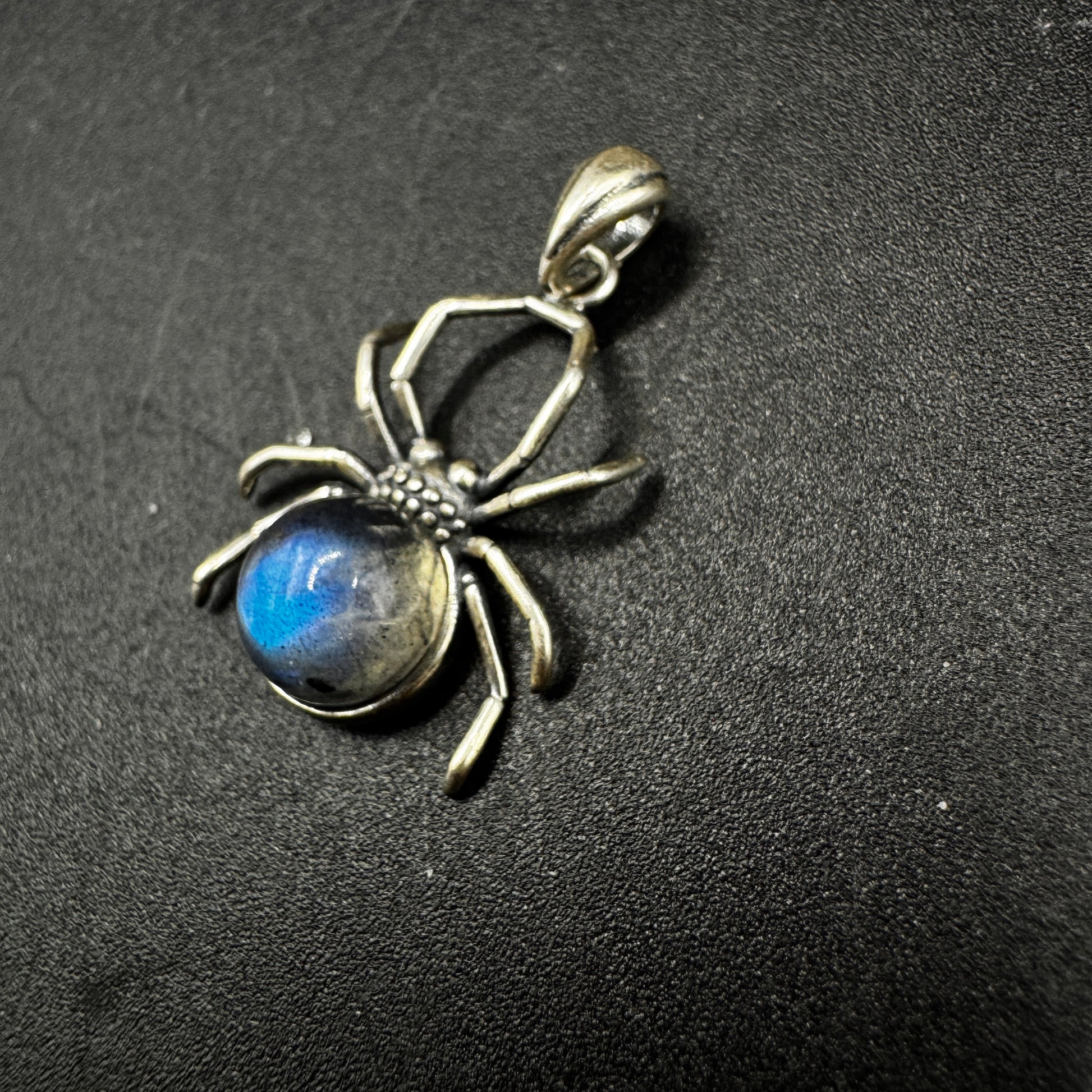 Labradorite Spider S925 Halloween Necklace