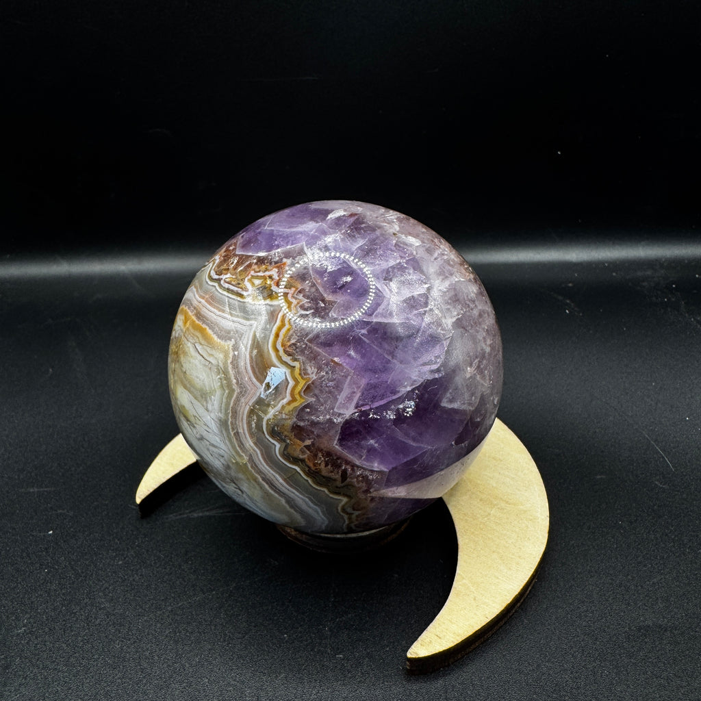 Mexican Agate Amethyst Sphere