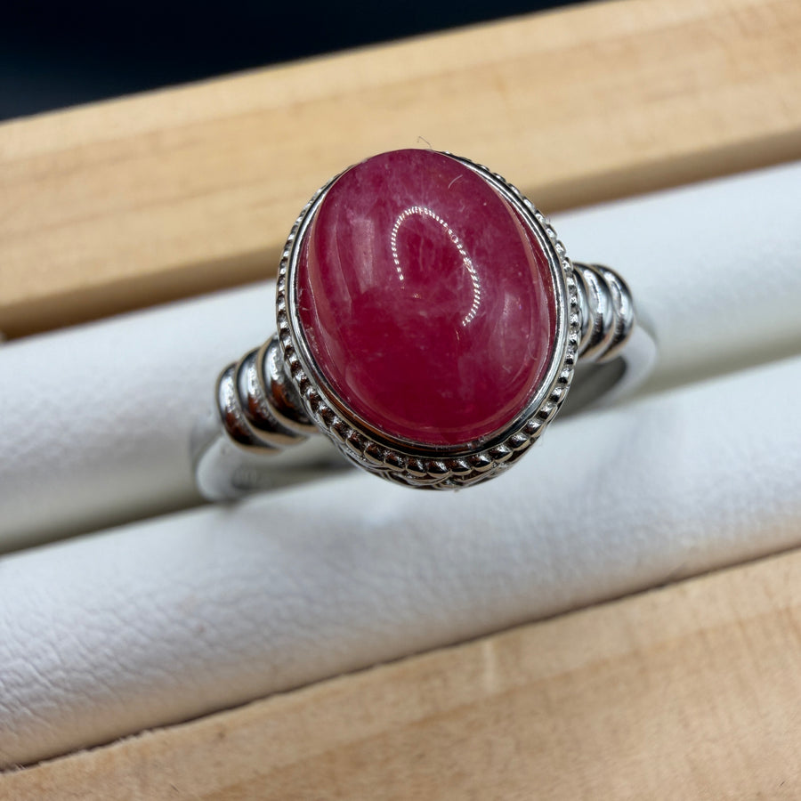 Rhodonite S925 Adjustable Ring