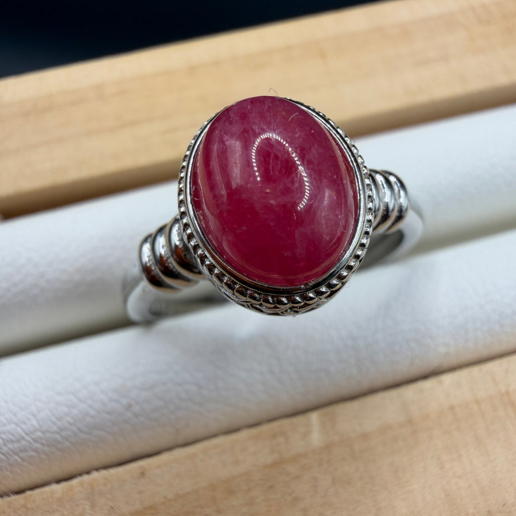 Rhodonite S925 Adjustable Ring