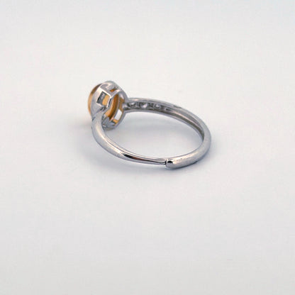 Citrine S925 Adjustable Ring