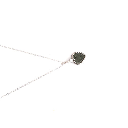 Moldavite Heart S925 Certified Necklace