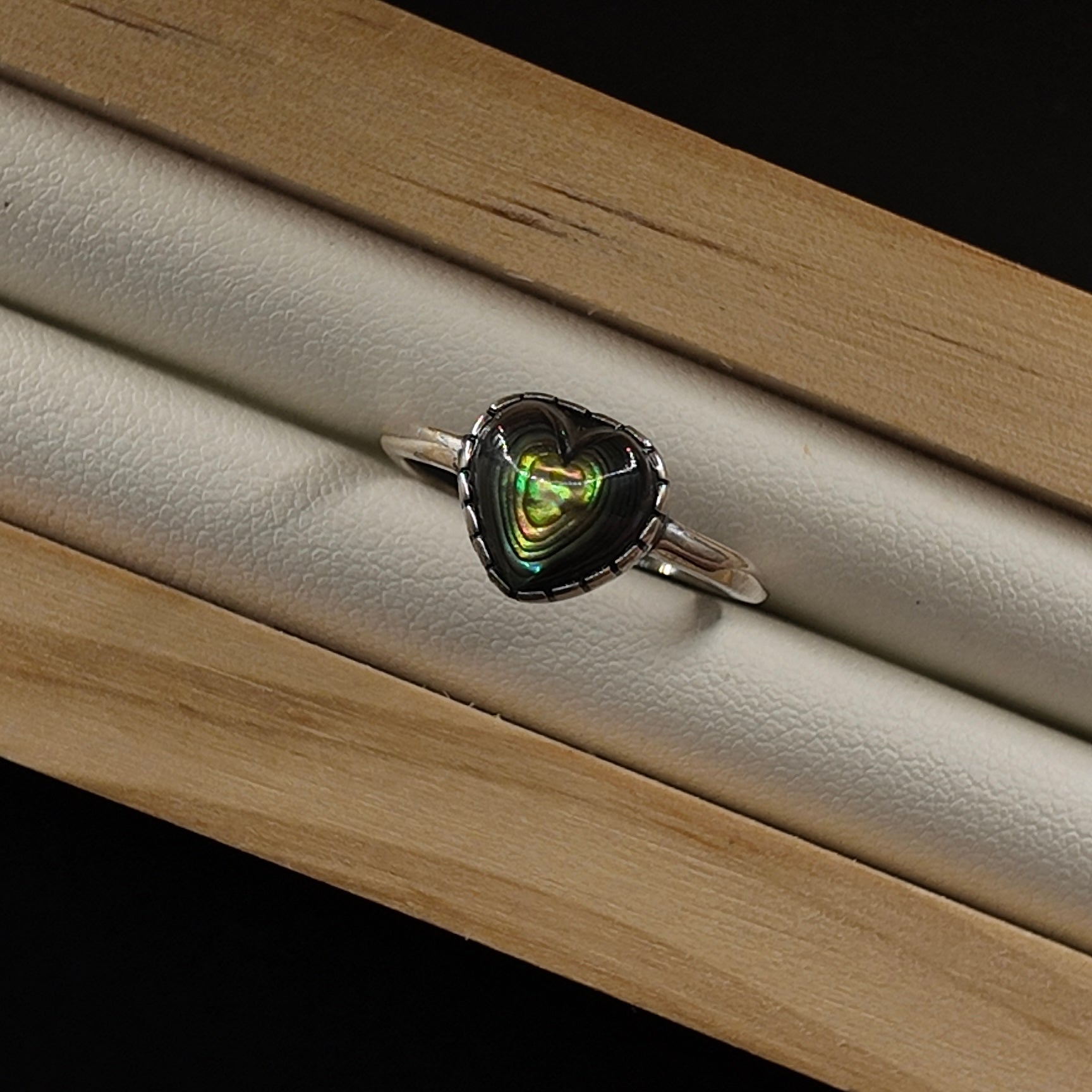 Abalone Shell S925 Adjustable Ring
