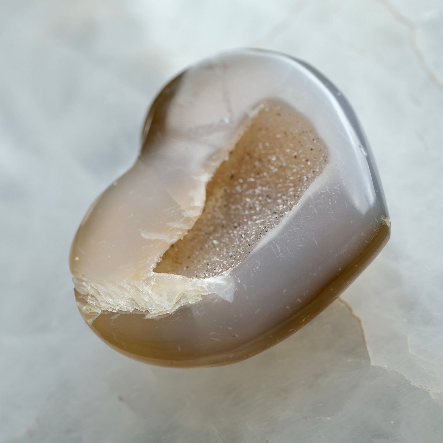 Druzy Agate Hearts - Brazil