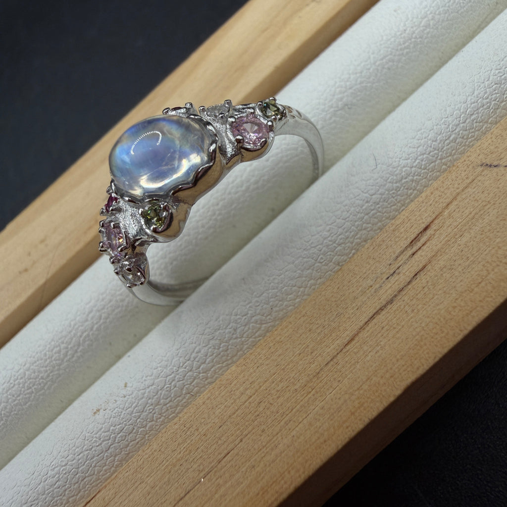Moonstone S925 Adjustable Ring