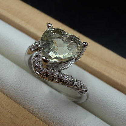 Libyan Desert Glass S925 Certified Adjustable Ring