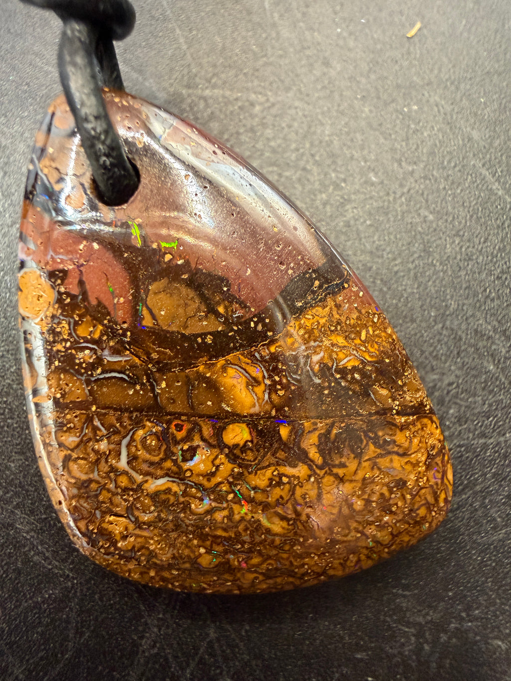 Solid Tribal Queensland Boulder Opal Necklace