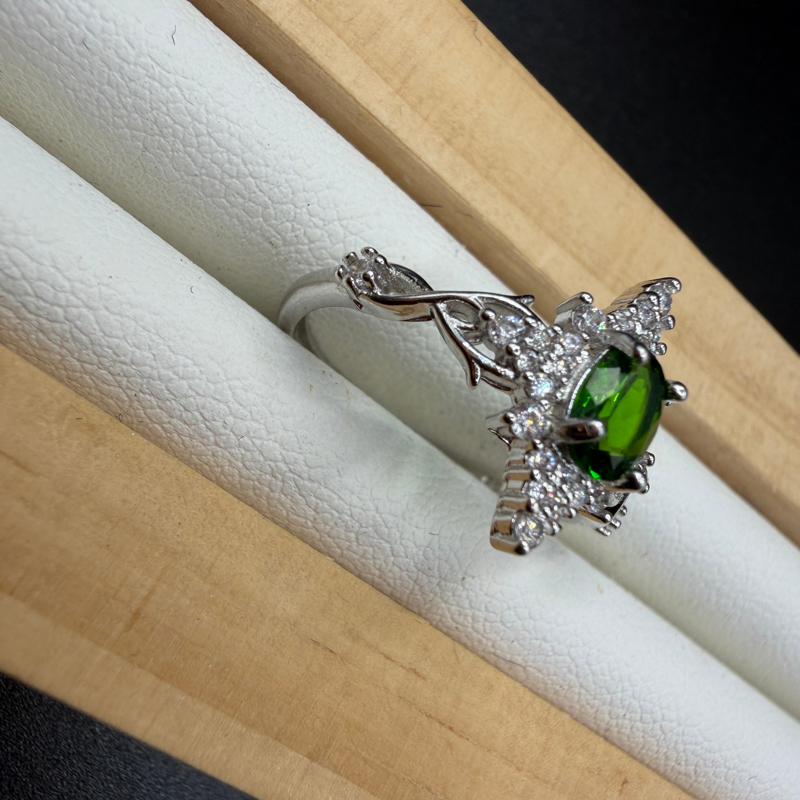 Diopside Star S925 Adjustable Ring