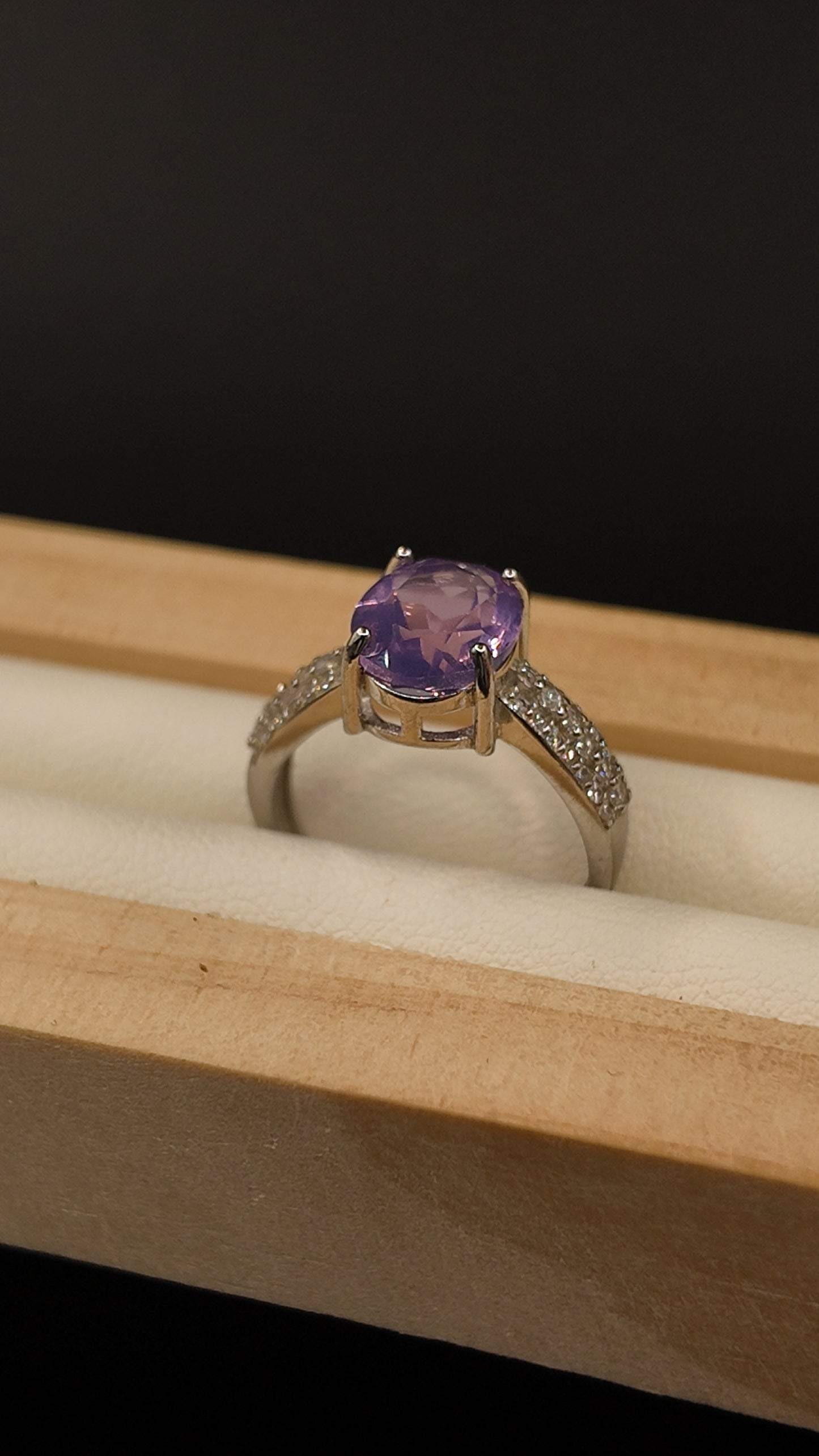 Amethyst Jade S925 Adjustable Ring