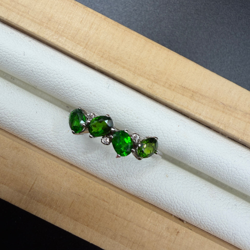 Diopside S925 Adjustable Ring