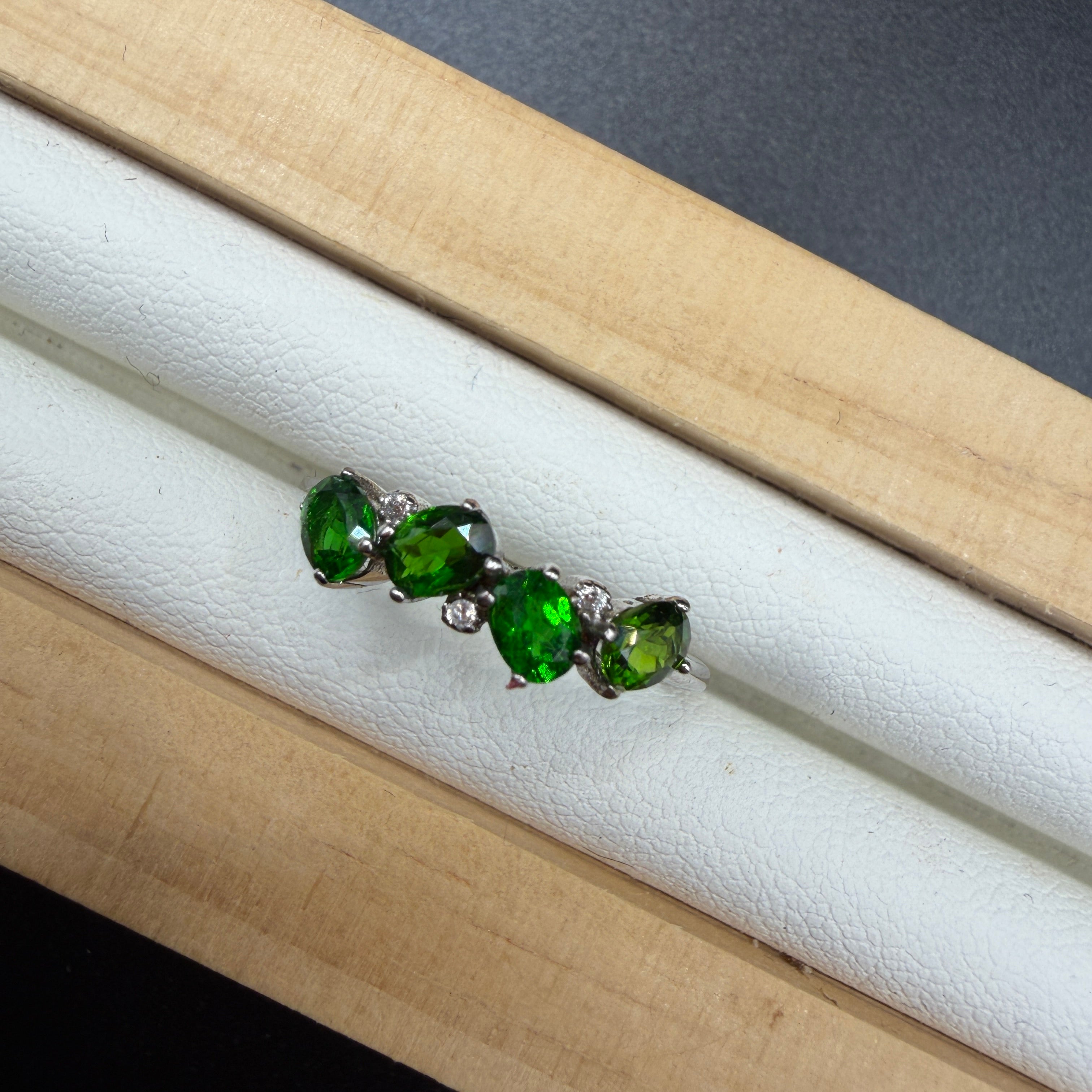 Diopside S925 Adjustable Ring